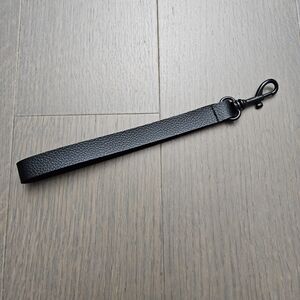 Brand New Black Faux Leather Wristlet Strap